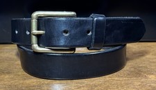 Express Black Italian Leather Belt Sz M/29 1-1/8  Wide USA VGUC