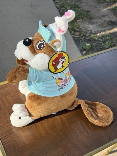 Buc-ee’s Easter Edition “Easter Bunny” Beaver 12” Plush 2024 Cute Pink Ears - Bild 2 von 6