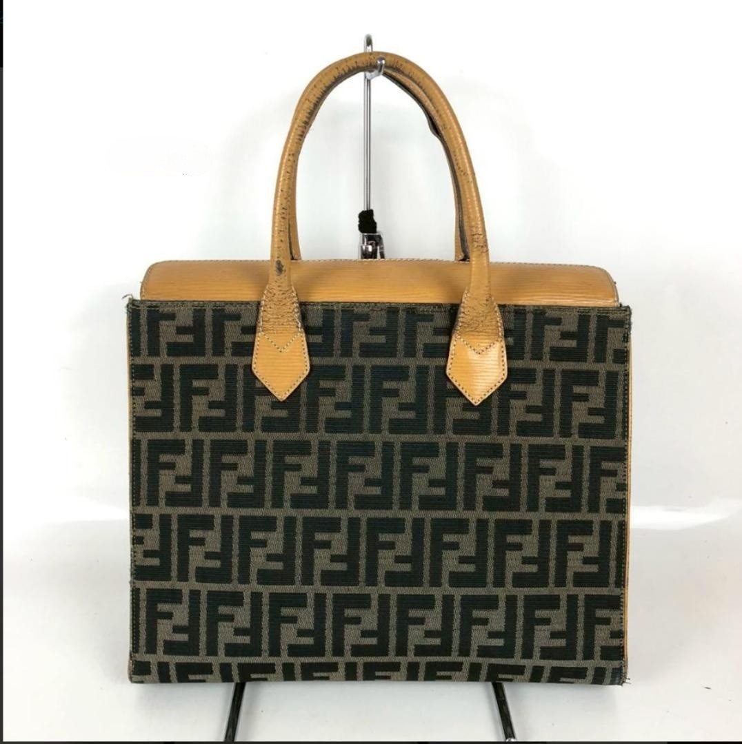 FENDI Brown Zucca pattern handbag for women brand name DDP USA Shipping 2403