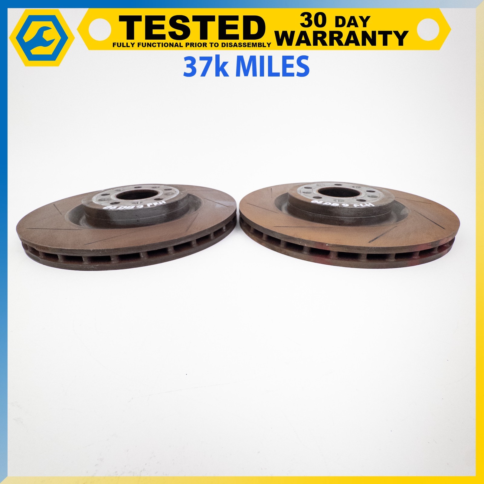 05-12 ASTON MARTIN DB9 VANTAGE FRONT LEFT & RIGHT SIDE BRAKE ROTOR DISK SET OEM