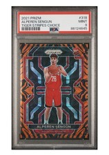 2021 Alperen Sengun Tiger Stripe Choice Prizm PSA 9 SSP Rookie RC #318