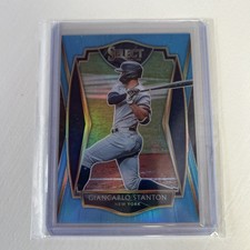 2021 Panini Select Premier Carolina Blue Prizm /35 Giancarlo Stanton #175