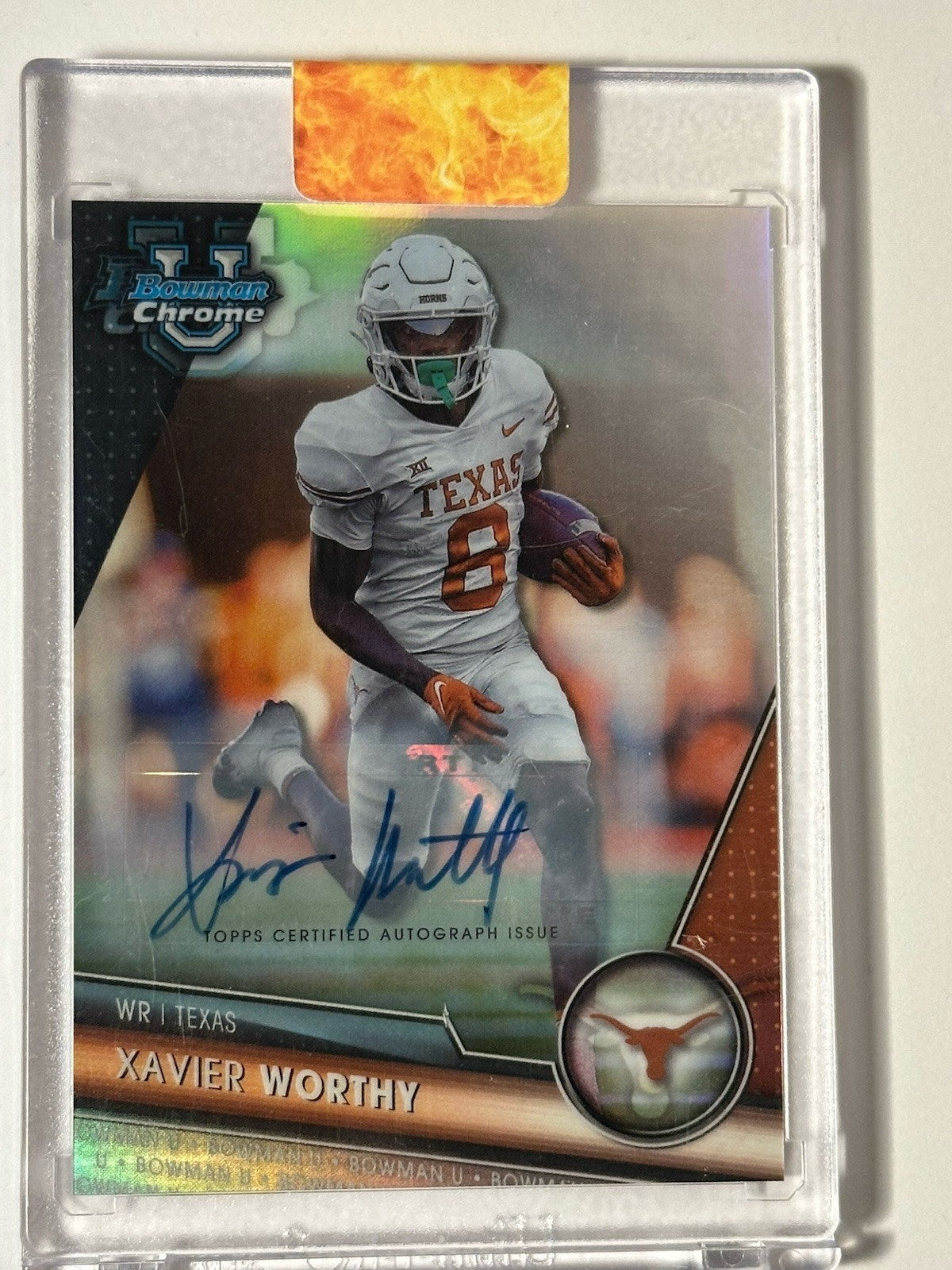 2023 XAVIER WORTHY #'d /499 Bowman Chrome U AUTO Refractor Rookie Card RC #155