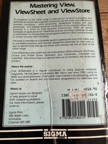 Mastering View Viewsheet and Viewstore - Sigma - Williamson BBC Micro - Afbeelding 6 van 6