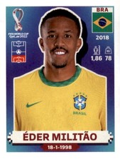 Eder Militao Brazil 2022 Panini World Cup Sticker #BRA 7