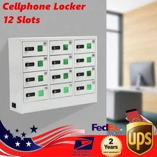Cellphone Locker 12 Slots Charging Station Combination Lock For iPad Storage USA