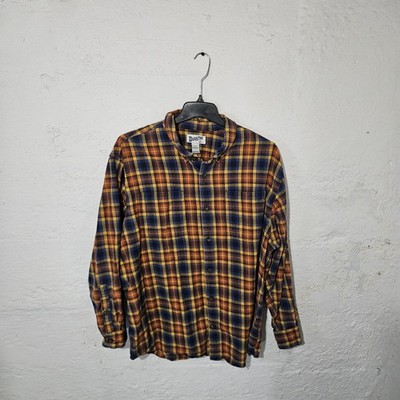 Duluth Trading Co Mens 2XL Relaxed Fit Flannel Shirt Org. Plaid Heavy Button Up