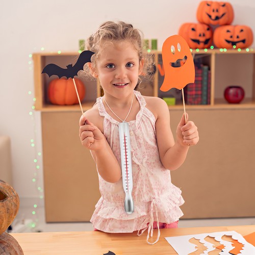 Termometro Jumbo in plastica oggetti di scena Halloween per feste in costume - Foto 8 di 11