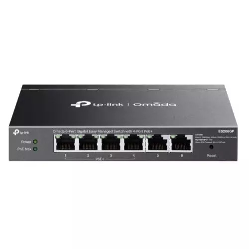 TP-Link Omada ES206GP network switch Managed Gigabit Ethernet (10/100/1000) P...