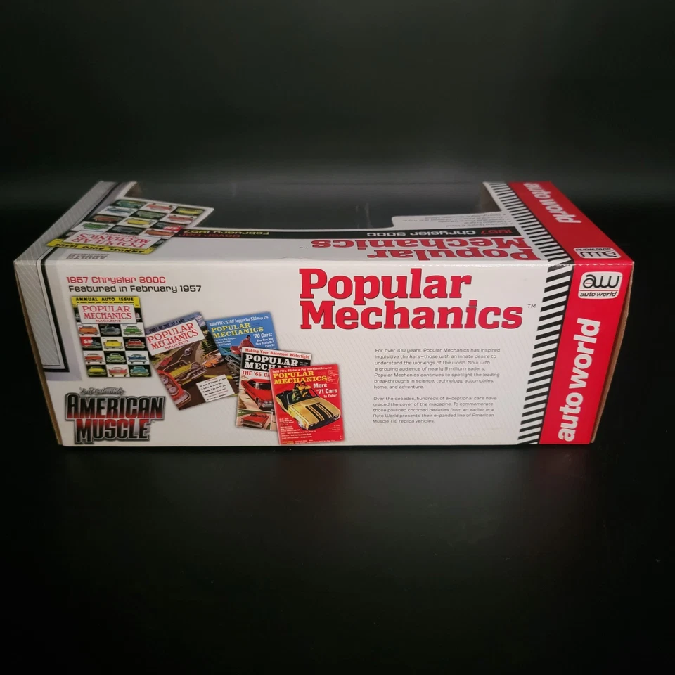 1/18 AUTO WORLD ERTL AMERICAN MUSCLE SILVER / GRAY 1957 CHRYLSER 300C - Image 3 of 4