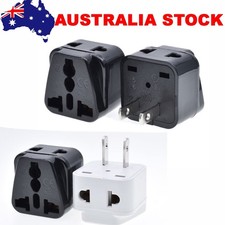 AUS to US Canada Japan Travel Adapter 2 Pin Straight Converter 250V 10A Black