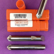 MICRO 100  QCS-375-100  Carbide Quick Change 100° Countersink/Chamfer🎯Machinist