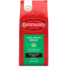 Community Coffee Café Special® Decaf Medium-Dark Roast Ground 12 oz Gable Top 10.16 per pound