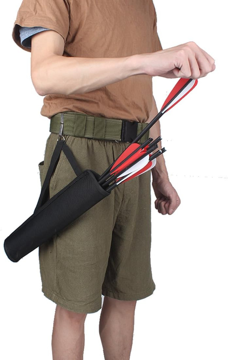 Archery Crossbow Bolts Arrow Tube Hip Quiver Waist Hanged Carry Bag for 18" 20"