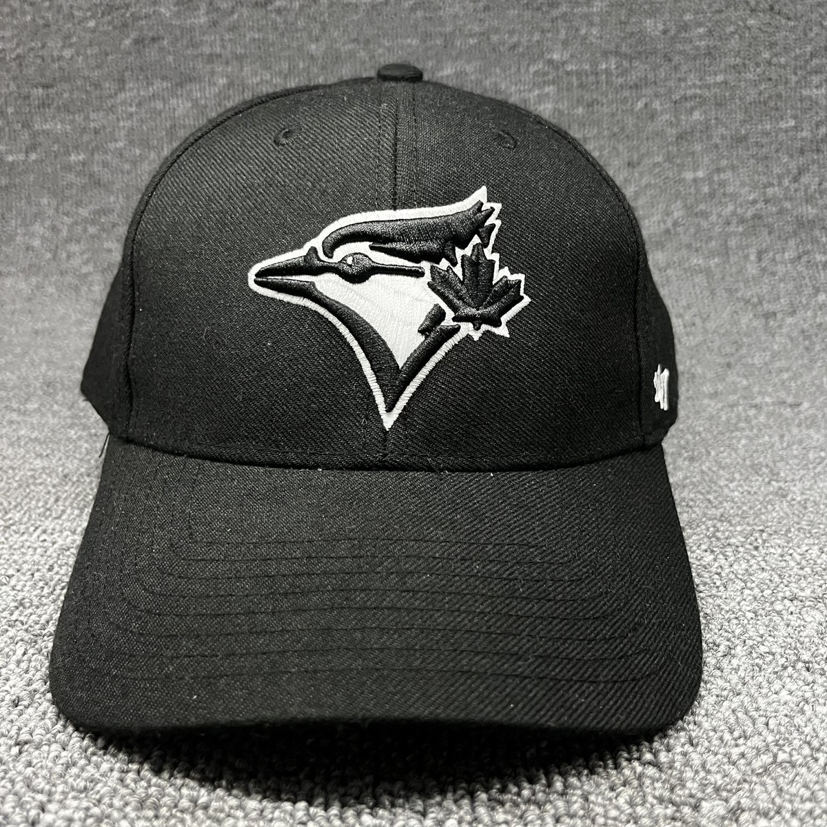 Toronto Blue Jays '47 MVP Black Adjustable Hat MLB Baseball Cap Gray Underbrim