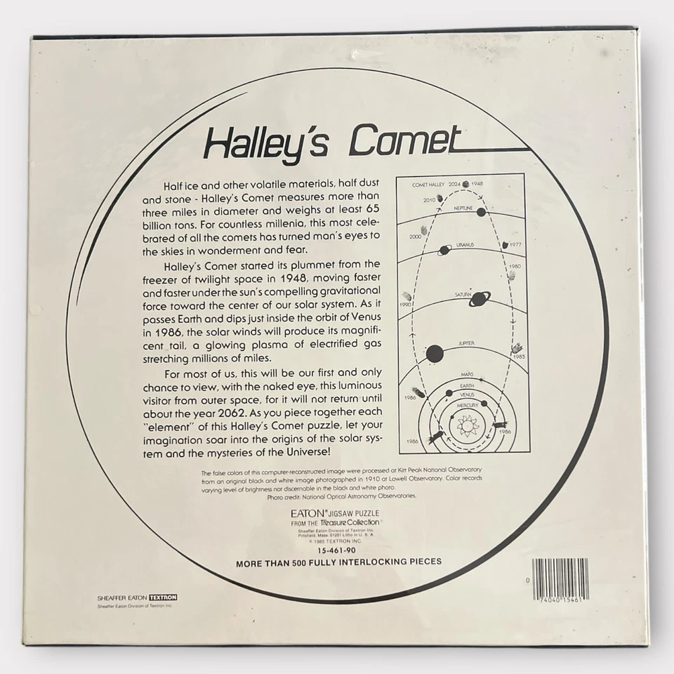 Vintage 1985 Eaton Jigsaw Puzzle “Halley's Comet” 500+pcs Rare Sealed NOS - Image 2 of 4