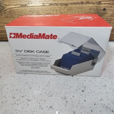 MediaMate 3-1/2 3.5  Data Storage Protects 40 Disks Holder Case Flip Top 8475