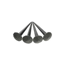 3" Iron Nails 4pcs Hand Forged Black Antique Rustic Round Head Iron Nails Set