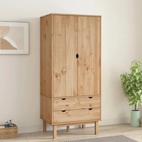 Kleiderschrank Otta 76,5X53X172 Cm Massivholz Kiefer Schlafzimmer
