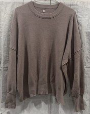 Women's Large Crewneck Pullover Sweater Oversized Sweatshirt Long Sleeve Casual