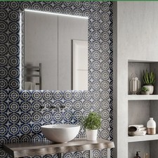 Modern Bathroom LED Mirror Cabinet With Demister Pad & Shaver Socket 700 x 600mm