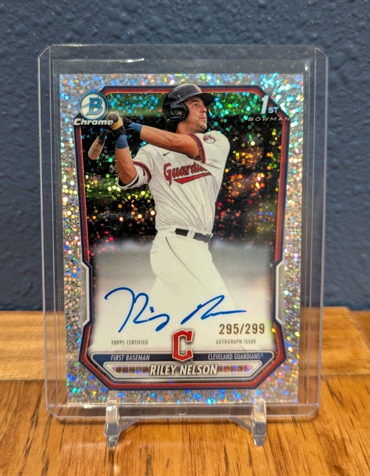 2026 Bowman Riley Nelson Chrome Auto Speckle Refractor 1st #/299 Guardians