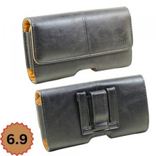 Cell Phone Pouch Case Holster Horizontal PU Leather Holder with Belt Clip Loop