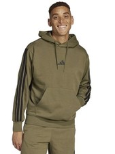 NWT adidas men Essentials Fleece 3-Stripes Full-Zip Hoodie Size Large