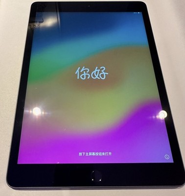 Apple iPad 9th Generation, 10.2-Inch, Wi-Fi, 64GB, Gray Good W/Applecare + 