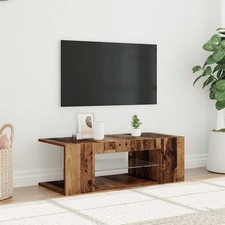 TV Cabinet Stand with LED Lights Media Entertainment Television LED Lights Unit