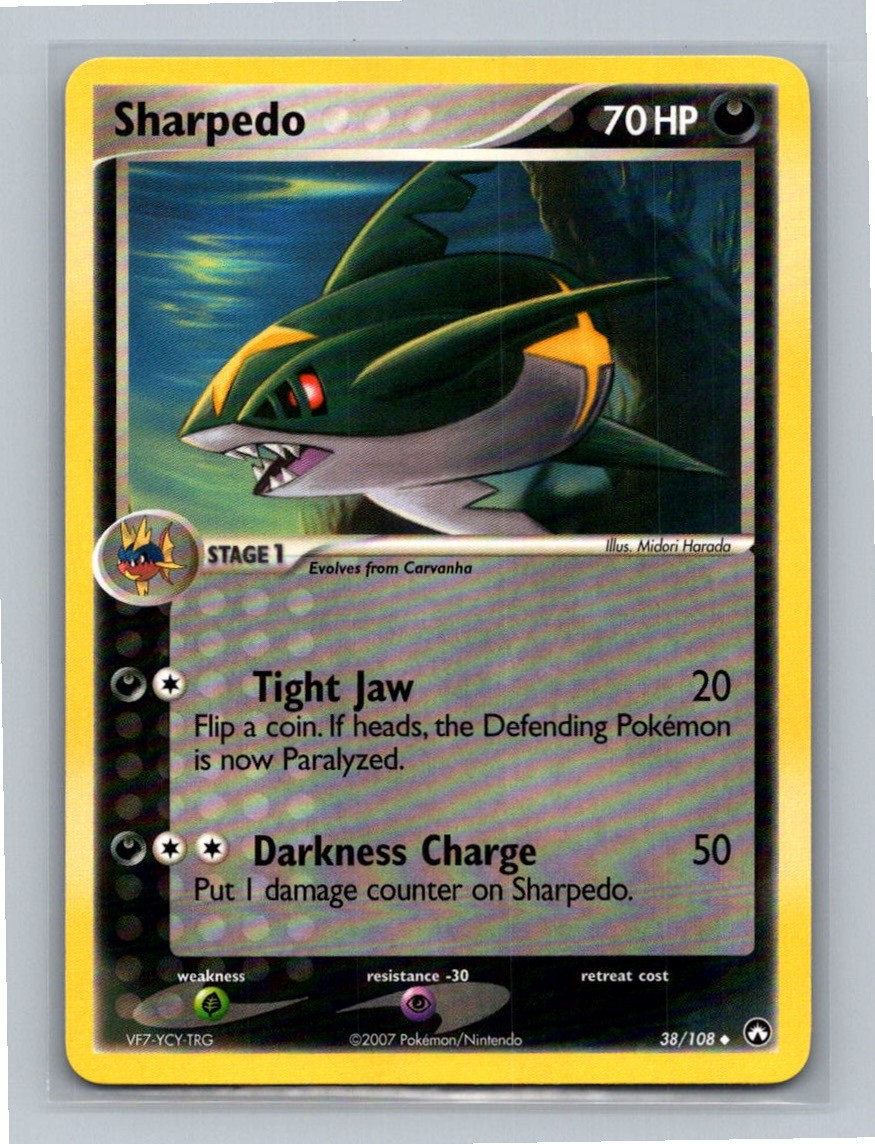 Sharpedo Uncommon Power Keepers 38/108 LP
