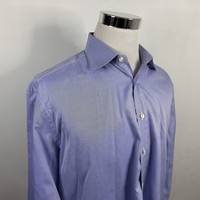 Charles Tyrwhitt 17 35 Premium Dress Shirt Light Blue French Cuff Cotton Formal