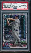 PSA 10 COLE ROEDERER 2018 Bowman Chrome Draft ASIA MOJO REFRACTOR RC GEM MINT