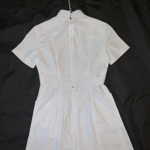 Vintage 70s nurses DRESS size 6? White polyester costume mini skirt - Picture 7 of 10