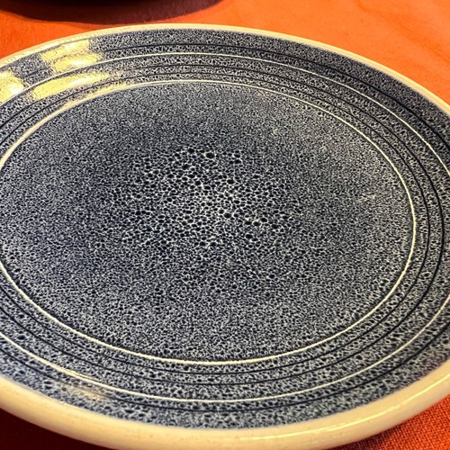 Set of 4 - Heath Ceramics Coupe Line BLUE STRIPED Bread Plates - 1990s vintage - Picture 7 of 8