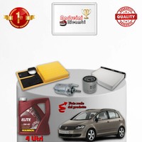 Kit Wartung 4 Filter Und ÖL VW Golf Plus 1.4 16V 59KW 80CV Ab 2006