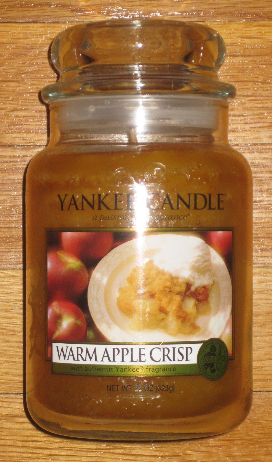 Yankee Candle WARM APPLE CRISP 22 oz Great Food & Spice Scent