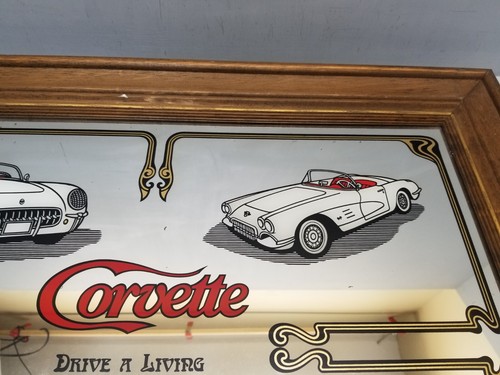 LETRERO DE BARRA DE ESPEJO DE PARED CORVETTE 25 ANIVERSARIO 29X23 ¡RARO! *VER FOTOS* - Imagen 3 de 6