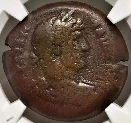 Hadrian Egypt Alexandria AE Drachm Elpis yr 21 (AD 136/7) NGC F
