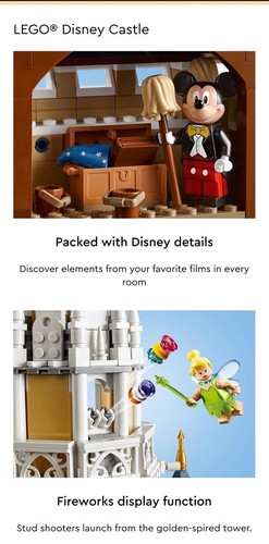 Lego Walt Disney Cinderella Castle 71040 Mickey Minnie Donald Daisy & Tinkerbell - Picture 10 of 14