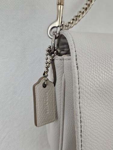 Coach Crossgrain Leather White Mini Crossbody F34604 Free Ship - Picture 4 of 23