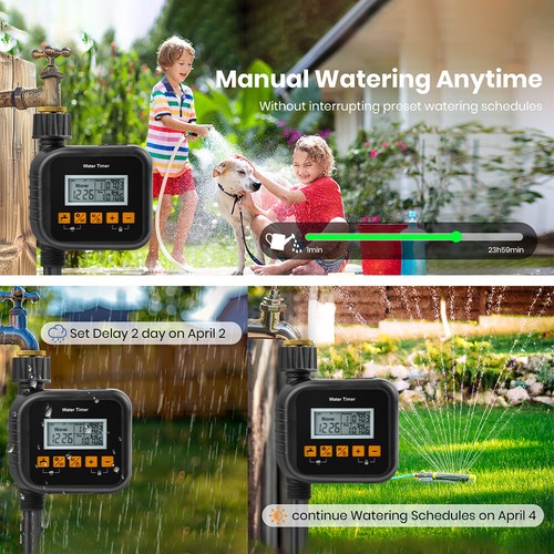 Automatic Irrigation Controller Water Timer Digital Tap Garden Watering System - Picture 12 of 23