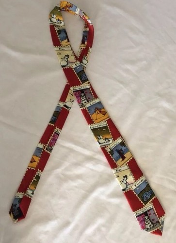 John Ashford necktie Christmas Snowman on vacation Stamps Men's Tie Fun - Picture 6 of 7