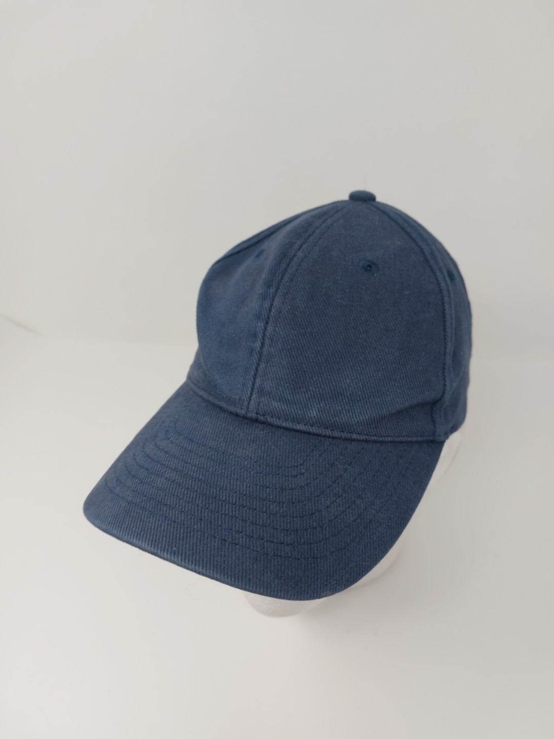Blue Blank Strap Back Hat Adjustable Light distre… - image 1