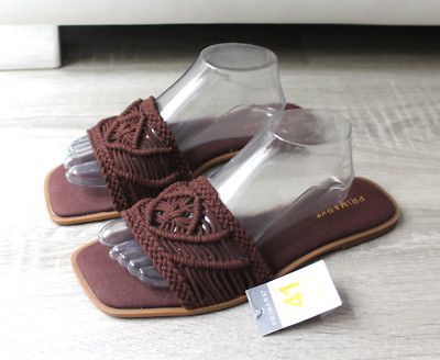 Primark Gehäkelte Damen Schuhe Sandalen Slipper Pantoffeln Pantoletten Gr. 41