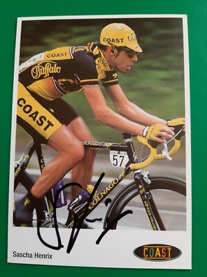CYCLING cycling card SASCHA HENRIX team COAST 2001 signed