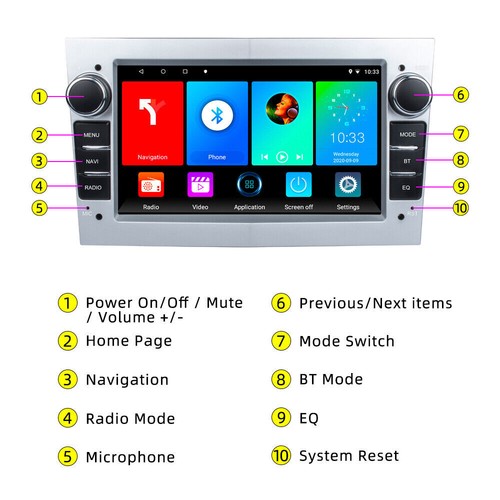 7" For Opel Holden Car Radio Stereo Android 13 GPS Navi CarPlay Auto Head Unit - Picture 18 of 19