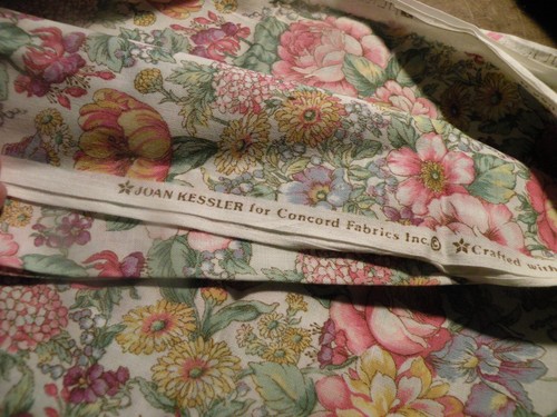 Vintage Joan Kessler Concord Fabrics Florals COTTON BRIGHT COLORS 1 YD. 15" - Picture 3 of 3