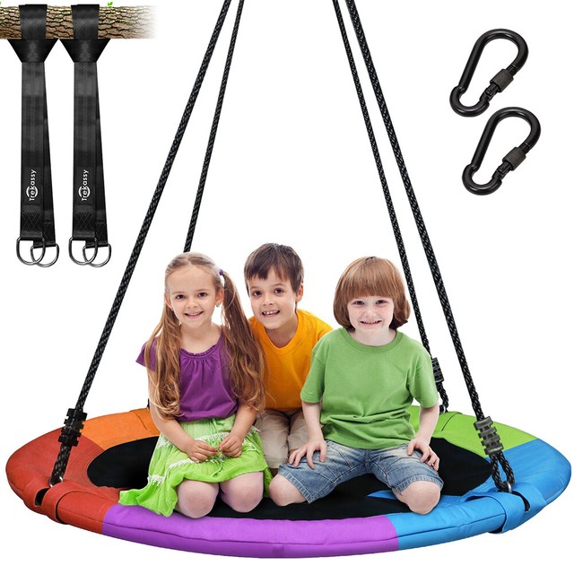 40 Flying Saucer Tree Swing Nest 700 Lbs Children S Colorful Swing Easy Install