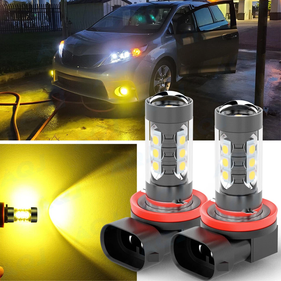 For Honda Pilot 2006-2018 - 2pc H11 3000K YELLOW LED Fog Driving Light Bulbs Kit Foto 4 de 4